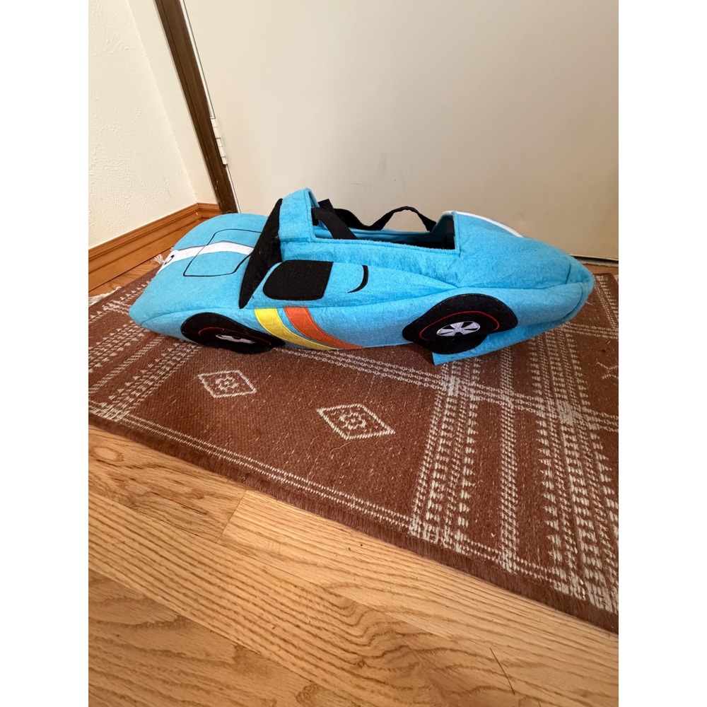 Hot Wheels Race Car pottery barnCostume Toddler OS Blue Excellent Halloween